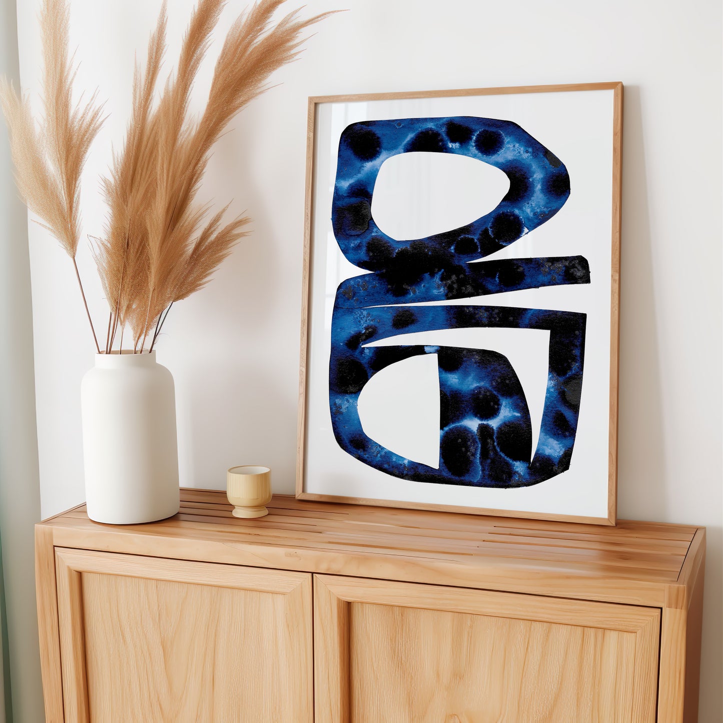 Blue puddles - Framed