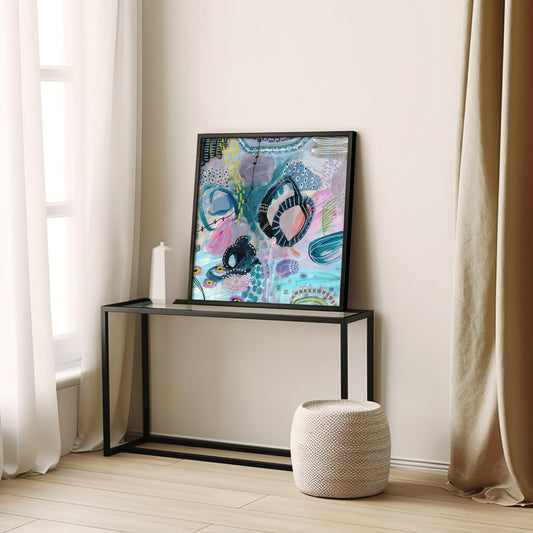 Teal vibe - Framed